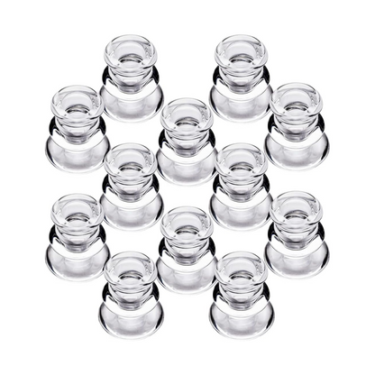 Clear Glass Candlestick Holders, Set of 12 Taper Candle Holders for Wedding, Decoration and Dinning