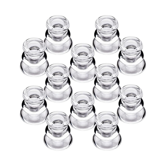 Clear Glass Candlestick Holders, Set of 12 Taper Candle Holders for Wedding, Decoration and Dinning