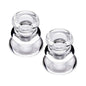 Clear Glass Candlestick Holders, Set of 2/4/6 Taper Candle Holders for Wedding, Decoration and Dinning